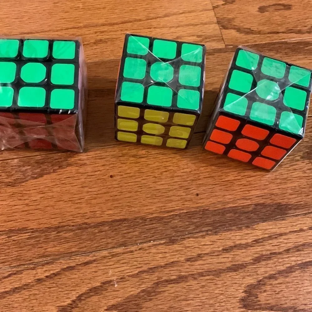 Set of three Rubiks cubes. Order to receive for birthdays and/or Christmas gifts